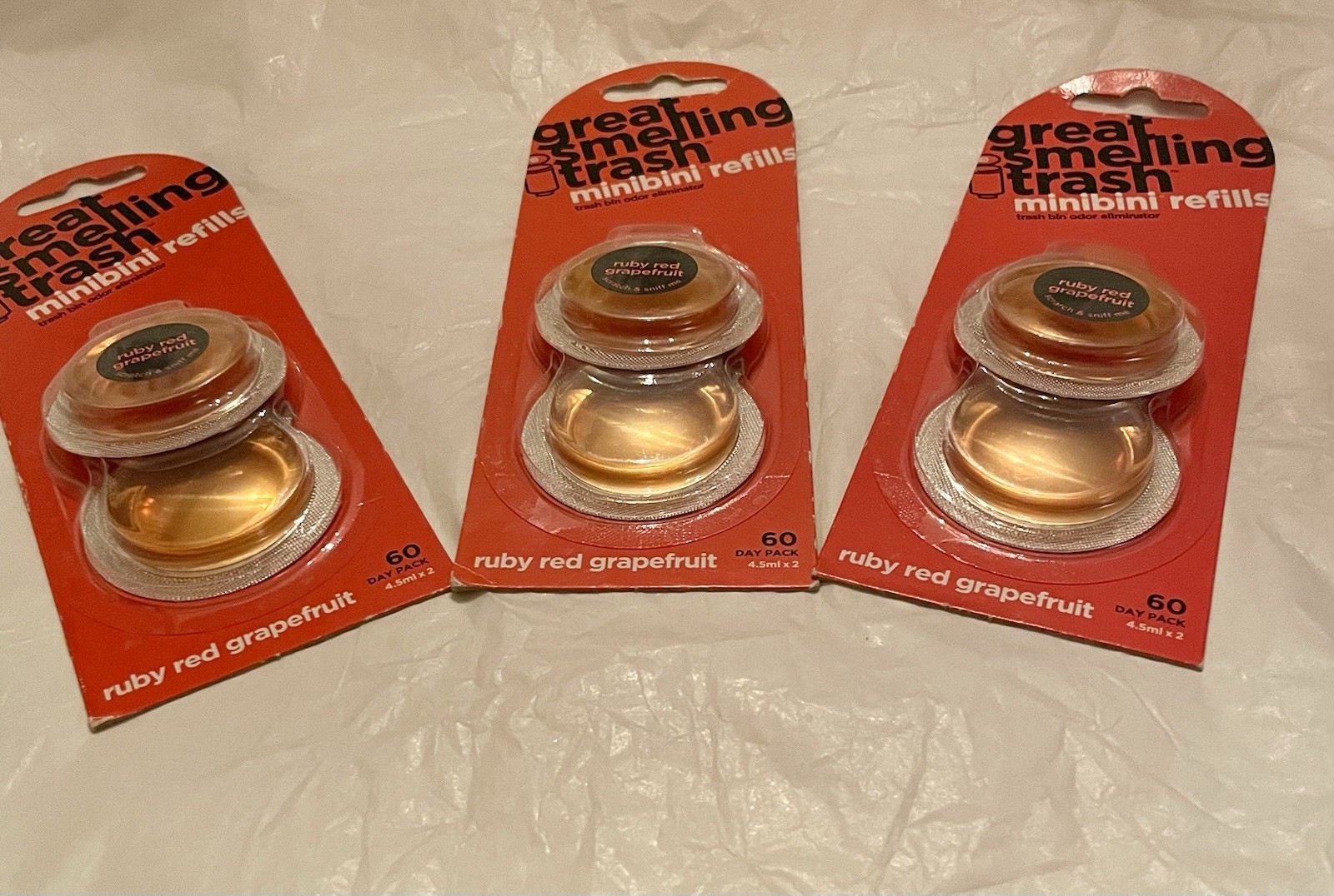 Grapefruit Ruby MiniBini 2pk Refills Trash Can Air freshener Ruby Red Grapefruit Lot Of ...
