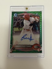 2025 Bowman Chrome Autograph Enry Torres  Green Reptilian /99