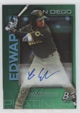 2020 Bowman Platinum Wal-Mart Top Prospects Green 71/99 Xavier Edwards Auto lz7