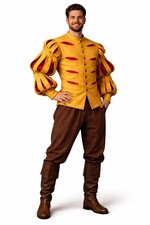 Mens Medieval Renaissance German Landsknecht Woolen Warrior Costume Tunic Top