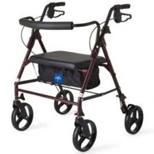 Medline MDS86800XW Bariatric Rollator Walker X-Wide 400 lb Capacity NEW IN BOX