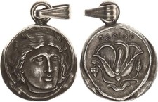 Grecia/Rhodes Medaglia Antico Stile Argento Spl 131809