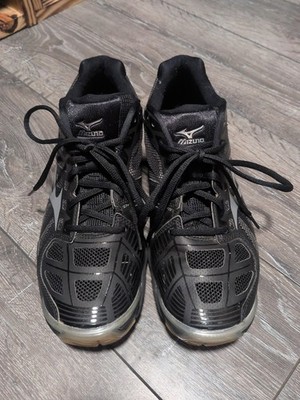 Mizuno Wave Lightning RX2 Volleyball Mens Size 8.5 Black/Silver Athletic Shoes