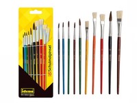 10X Pinselset 10-Teilig Schulpinsel Lackiert Haarpinsel U Borstenpinsel Ver. Gr.
