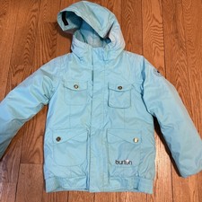 Burton Girls Snowboard Jacket Large 10 12 DryRide Ski Winter Snow Blue