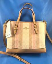 Coach Mollie Tote 25 In Signature Jacquard With Stripes C8415 Taffy Multi 798