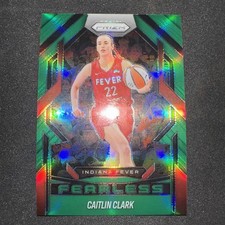 2025 Panini Prizm WNBA Caitlin Clark Fearless Green Prizm SP Indiana Fever 