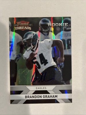 2010 Panini Threads Rookie Auto Brandon Graham #210 RC #/499 Michigan Eagles