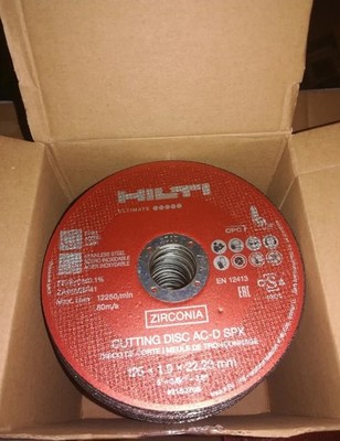 100x Hilti Trennscheibe 125x1,0x22,23 mm für Winkelschleifer Zirconia AC-D SPX