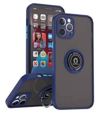 iPhone 12 Pro Max CASE Anti-Fingerprint, Built-in 360° Rotating Ring Bracket...