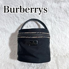 BURBERRY BLUE LABEL Vanity Pouch Nova Check Black Vintage Authentic From Japan