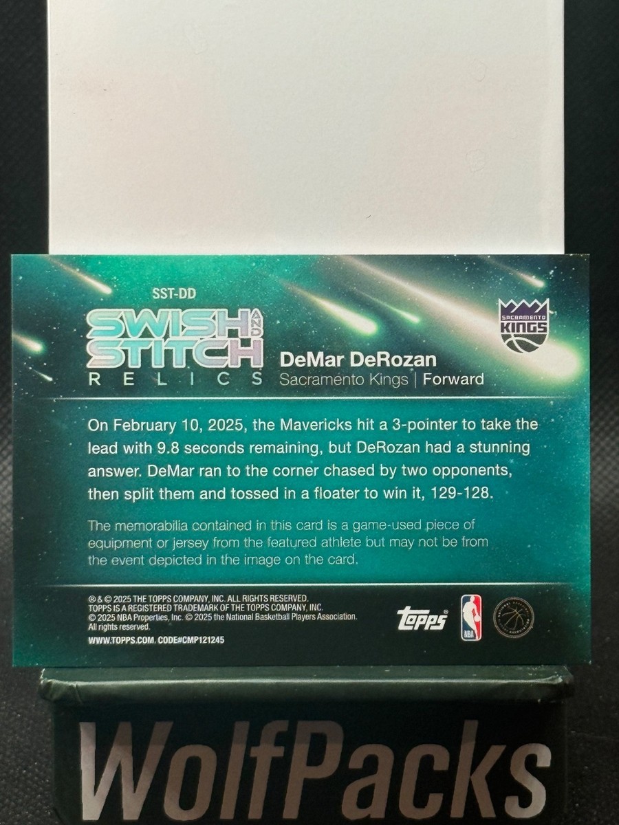 2025-26 Topps Flagship Basketball - Swish & Stitch Relics DeMar