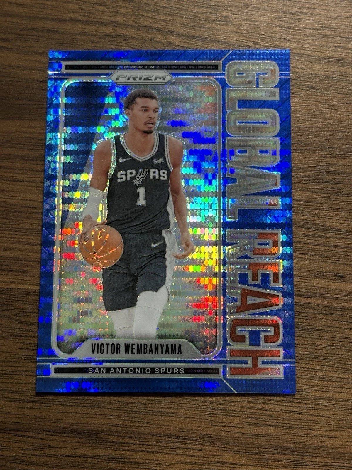 2024-25 Panini Prizm Victor Wembanyama #9 Global Reach Blue Pulsar /99