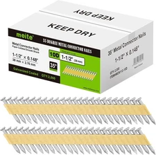 2,000 Counts Metal Connector Nails, 1-1/2 Inch x .148 Inch Joist Hanger Nails