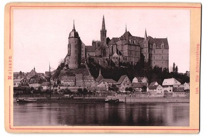 Photograph Meissen, view of the Albrechtsburg with group of houses 