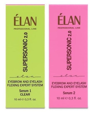 ELAN SUPERSONIC 2.0 Eyebrow & Eyelash Flexing System Kit Serum 1  + 2