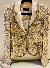 Nwt Sequin Beaded Silk Jacket Orig. Retail $8500