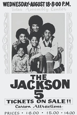 THE JACKSON 5 CONCERT POSTER QUALITY PHOTO PAPER/CANVAS R462 | eBay
