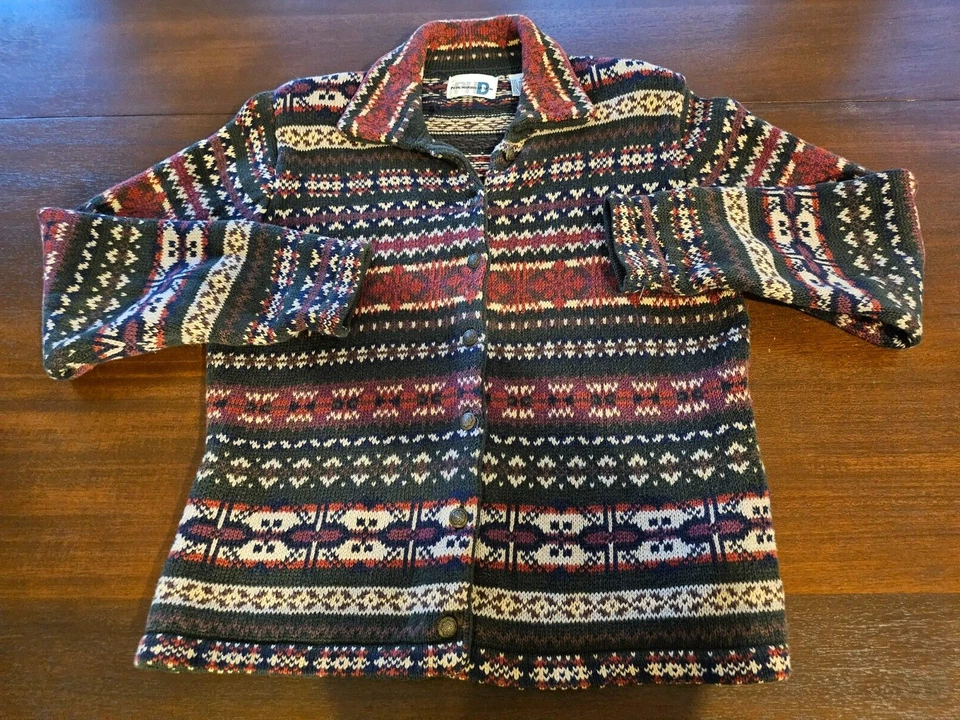 Cárdigan suéter vintage Paul Harris para mujer talla M con botones cuello redondo Foto 3 de 4