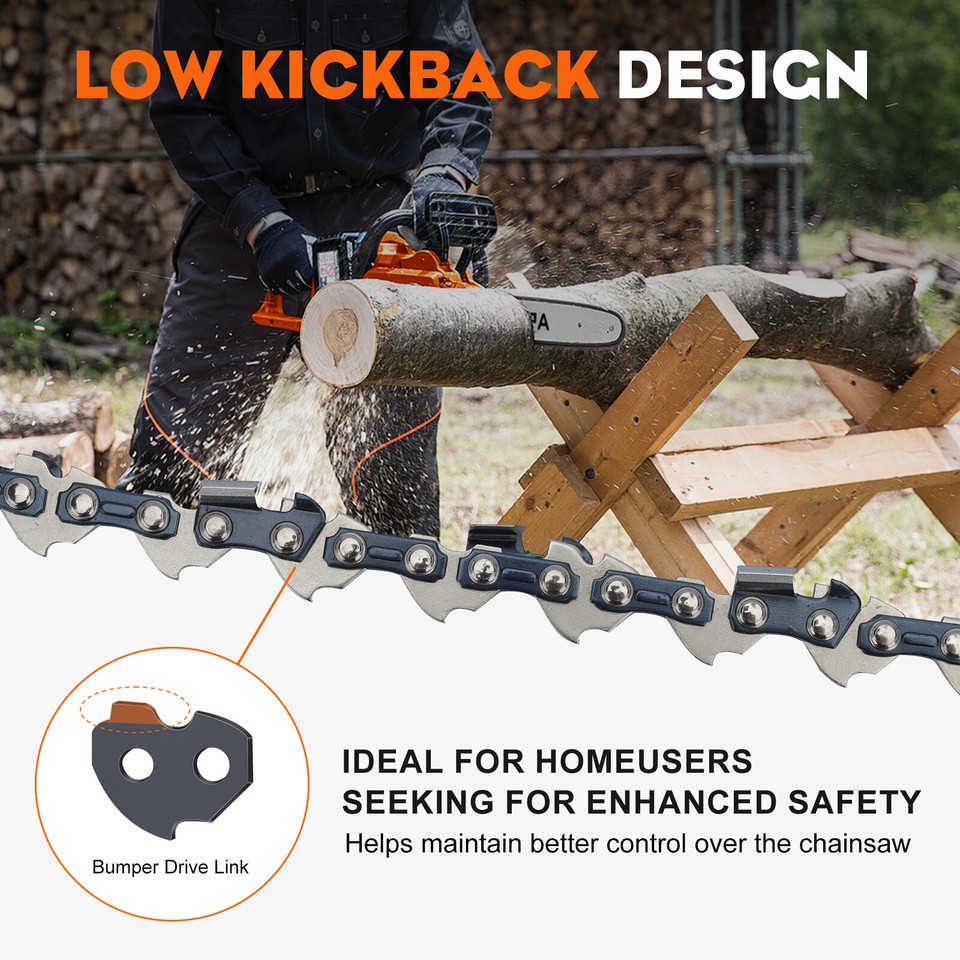 CATENA MOTOSEGA SAW 8" Repl. 91PJ033X 91PX033G 3/8LP .050 33DL - Foto 8