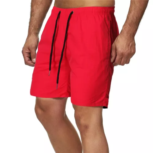 Herren Freizeit Lose Shorts Taschen Kordelzug Einfarbig Strand Basic Shorts - Bild 9 von 64