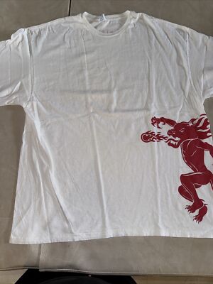 Fireball Whiskey Promotional Shirt Wrap Around Graphic Logo 2X White