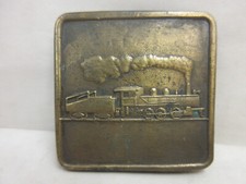 Railroad Train Locomotive  Tender Unbranded Brass Belt Buckle Mens Accessory