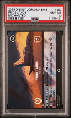 2024 Disney Lorcana EN 3 Pride Lands Enchanted #207 PSA 10 Gem