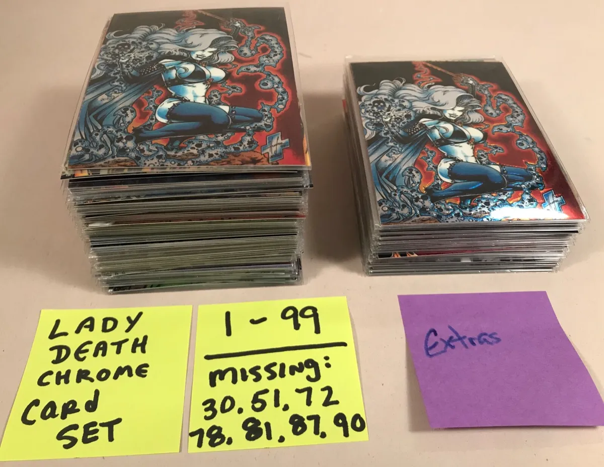 Lady Death Chromium Card Set (-7) Plus Extra Cards | eBay