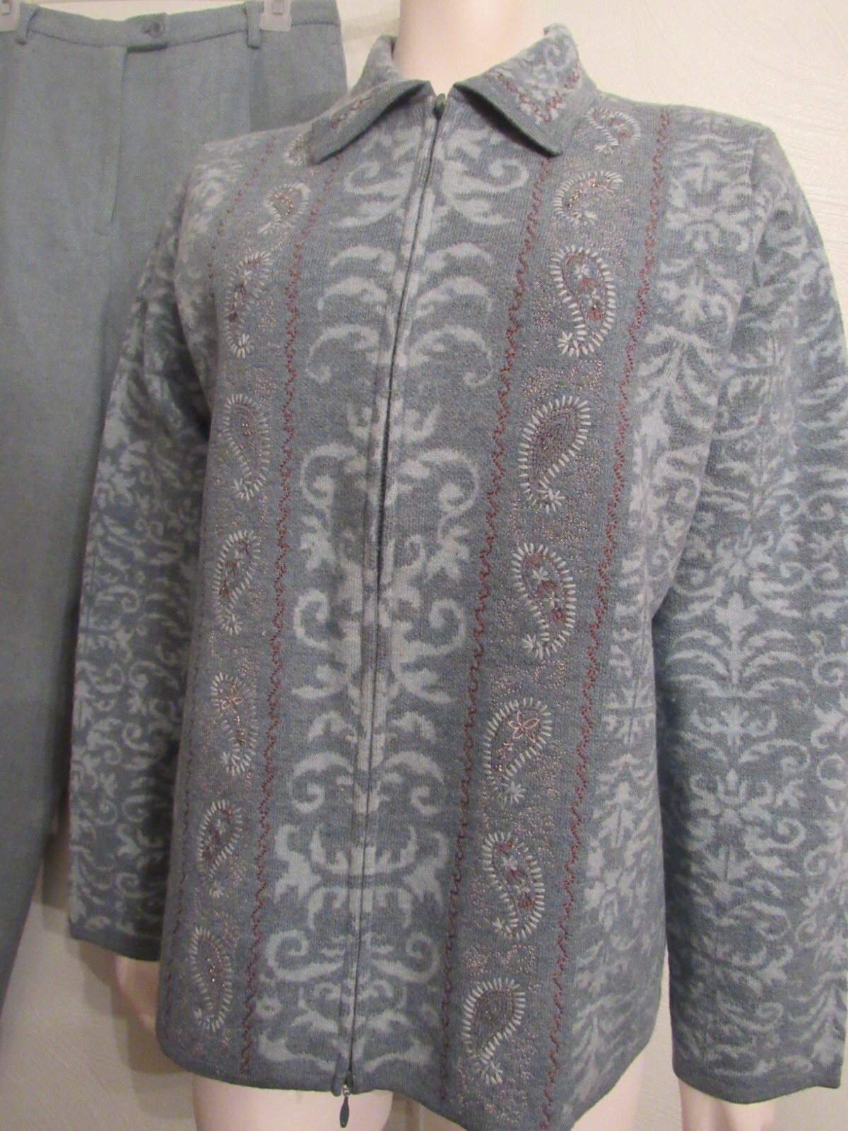 Pendleton wool 2-PC set zip jacket embroidered be… - image 2