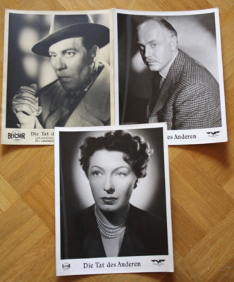 Die Tat des Anderen 3 Portraits Ilse Steppat Hans Nielsen Orig. alte Kino-Fotos