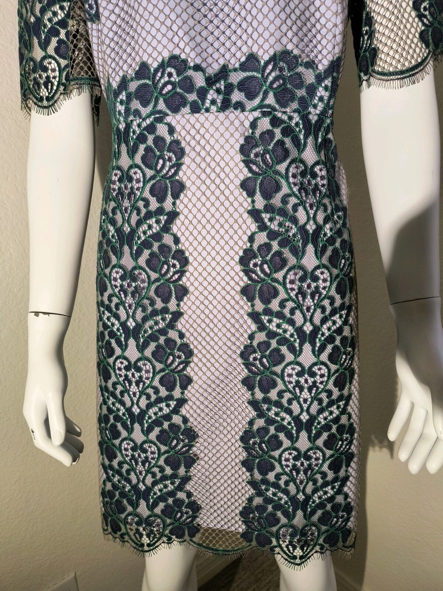 topshop green lace dress NWOT Blue/Green Floral Party Dress, Sz 12 1990s