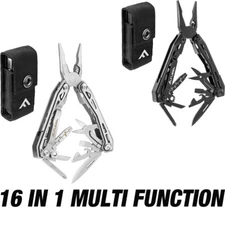 FLISSA 16-in-1 Stainless Steel Multi Tool Self-locking Utility with Nylon Sheath