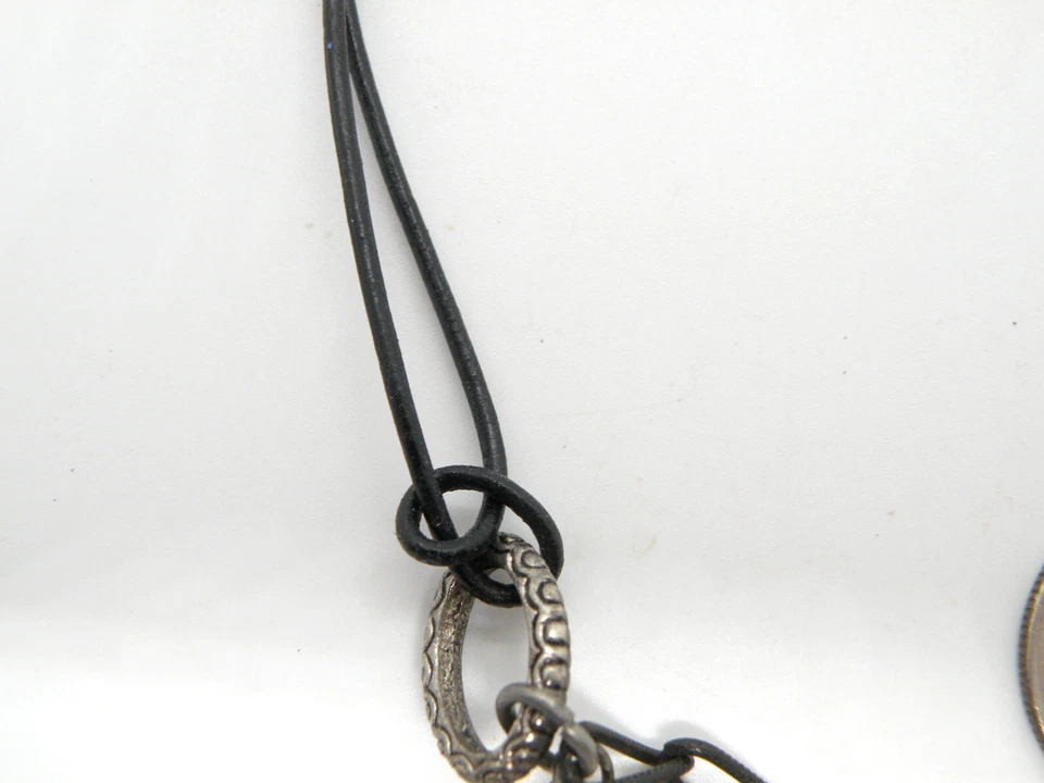 Collar colgante de piedras preciosas de jadeíta rosa firmado por Lu Couture para mujer tono plata Foto 2 de 4