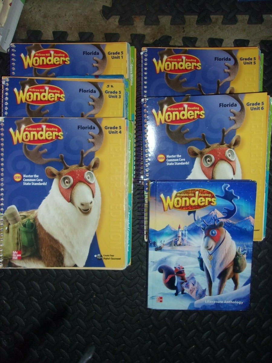 McGraw-Hill Reading Wonders 5冊セット McGraw Hill WONDERS 5th Grade 5 Teacher Edition Set of 5 +
