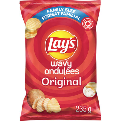 4-Pack Lay's Wavy Original potato chips