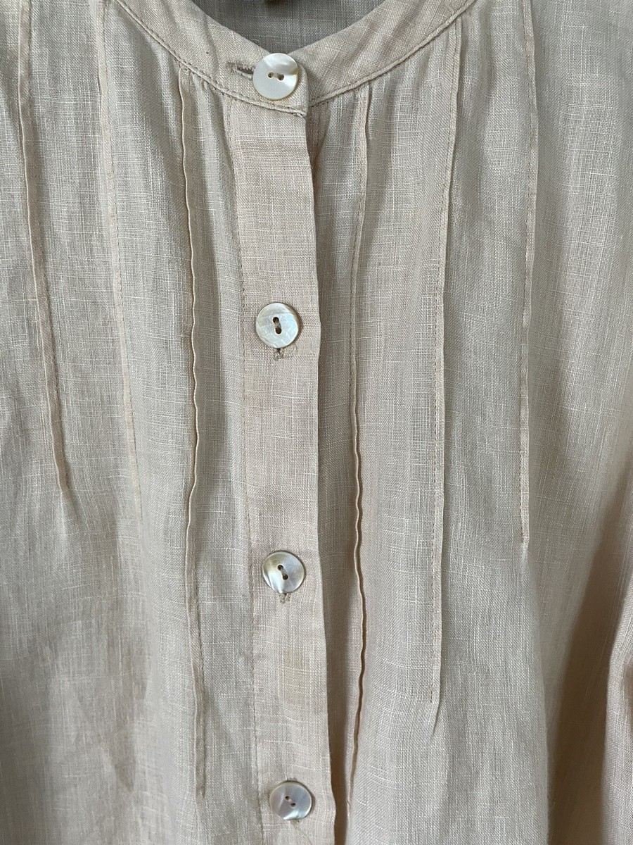 David Dart 100% Linen Shirt Top Tunic Light Peach SZ S | eBay