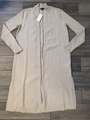 SPLENDID WOMENS BEIGE LONG OPEN KNIT CARDIGAN DUSTER, NWT $168, SMALL