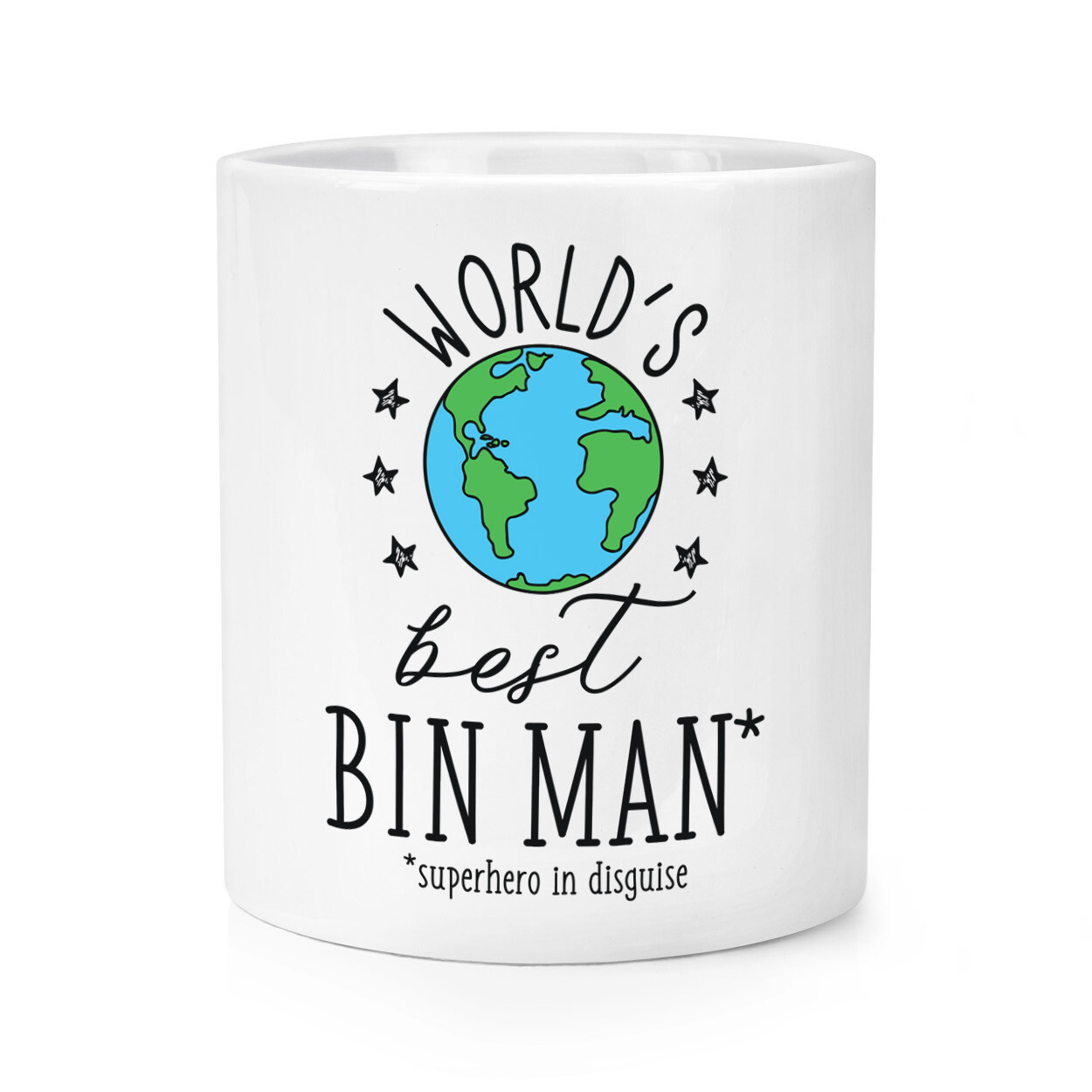 World's Best Bin Man Makeup Brush Pencil Pot Funny Joke Favourite Dustman