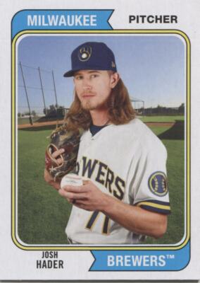 2020 Topps Archives JOSH HADER 1974 Topps Parallel - MILWAUKEE