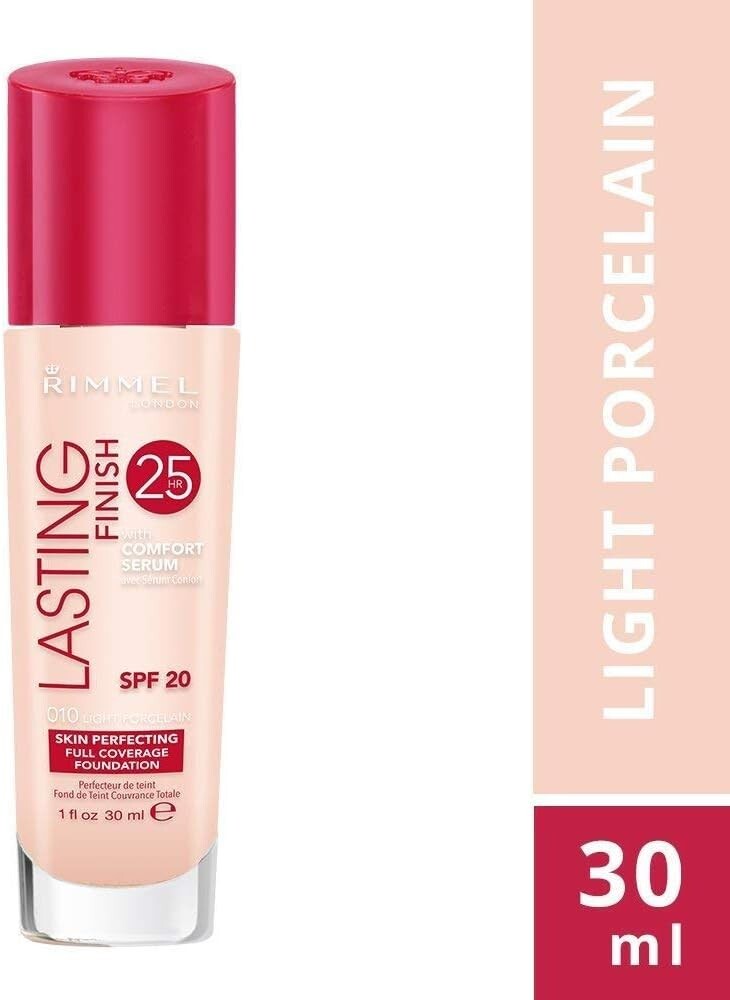 Rimmel Lasting Finish 25Hr Foundation SPF20 Comfort Serum 010 Light Porcelain