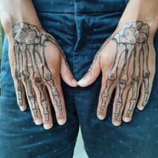 Skeleton Hands - Skeleton Bones Hands Temporary Tattoo / Coco Hands Tattoo