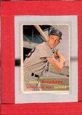1957 Topps #217 Gene Stephens G Good Red Sox ID:58442