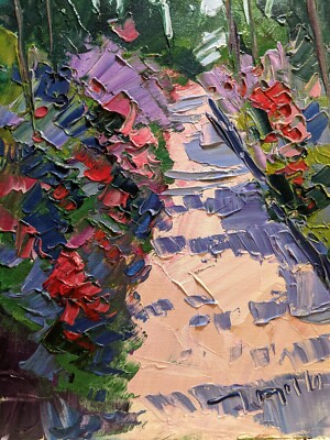 9X12 GARDEN BOTANICAL PATH TRAIL TREE PARK JOSE TRUJILLO Moving Sale All Must Go