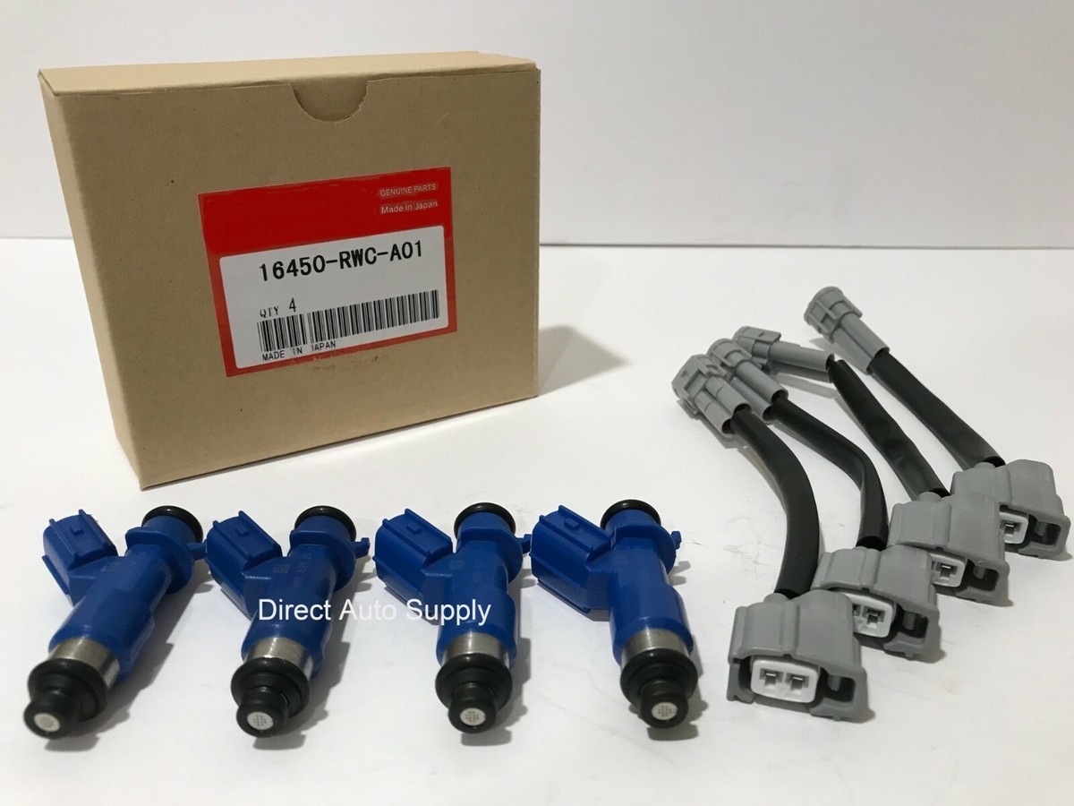 4 NEW OEM 410cc FUEL INJECTORS 16450-RWC-A01 FOR RDX RSX TSX