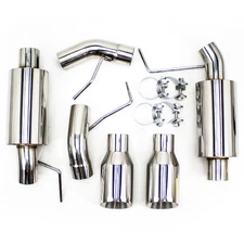 Stainless Steel AXLE-BACK exhaust kit for MUSTAN V8 05-10 bolt on clamp dual exi
