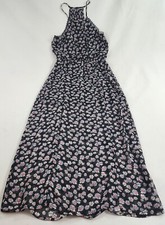 HeartSoul dress womens M Medium long floral black sleeveless $49 ladies MA