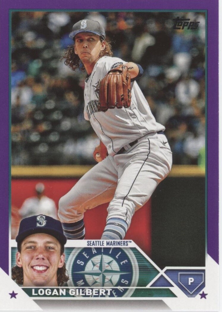2023 Topps #424 Logan Gilbert Purple