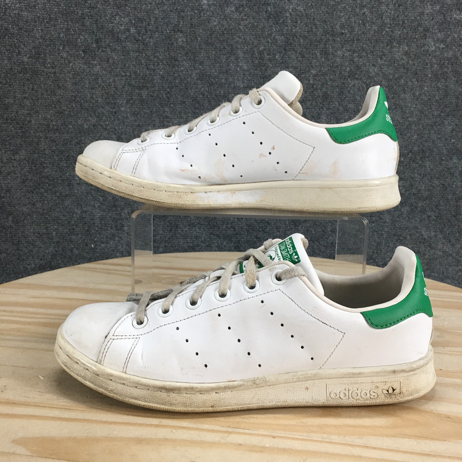 Adidas Shoes Mens 6.5 Stan Smith Sneakers White Green Leather Lace Up Low Top Adidas Shoes Mens 6.5 Stan Smith Sneakers White Green Leather Lace Up Low Top