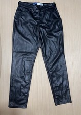Old Navy High Rise O.G. Straight Secret Smooth Pockets Leather Pants Size 4